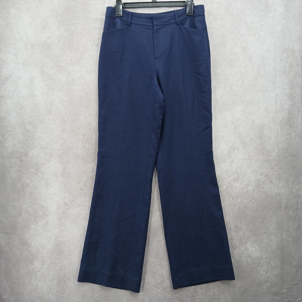 Wool Office Resort‎ Y2K Lauren Ralph Lauren Blue Straight Chino Formal Pants 6